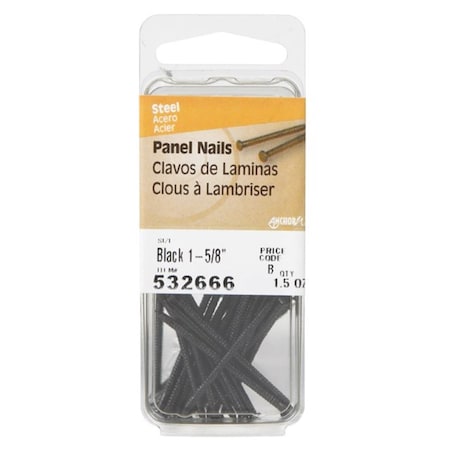 Hillman Common Nail, 1-1/2 in L, Black Finish, 6 PK 5331194